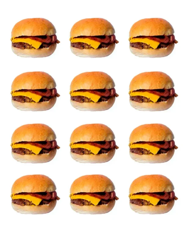 MINI CHEESE BURGER BOX x 12